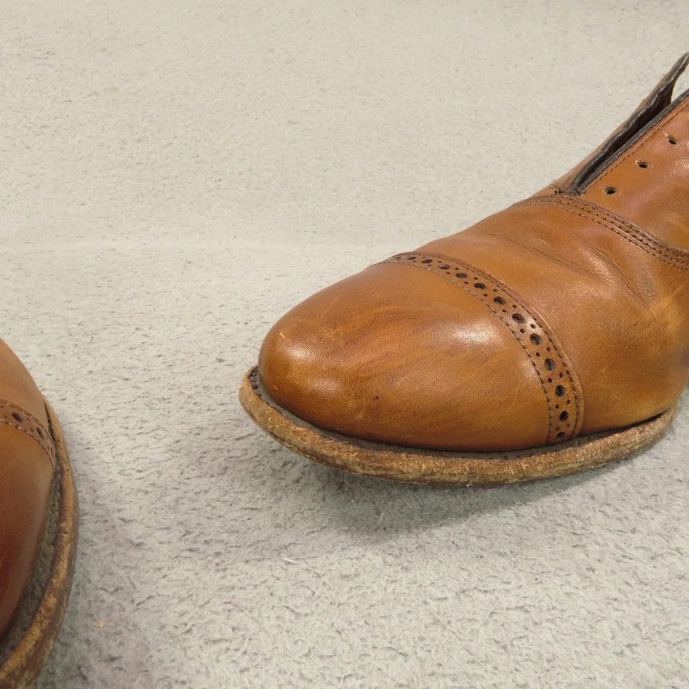 Allen Edmonds Shoes Mens 12 D Fifth Avenue Walnut Cap Toe Leather Oxford 5th Ave
